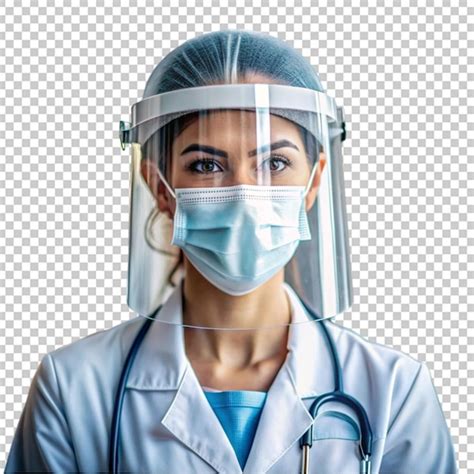 Female Nurse Wearing A Surgical Mask Premium Ai Generated Psd