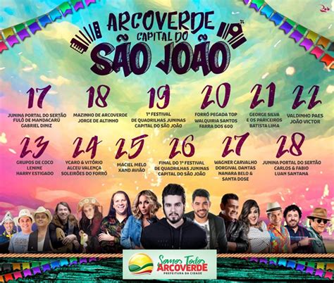 V C Garanhuns Arcoverde Divulga Programa O Completa Do S O Jo O