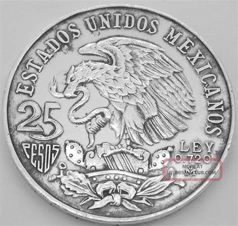 Mexico Old Silver Coin Pesos Olympic