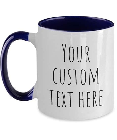 Personalized Custom Text Mug Custom Text Mug Your Own Text Etsy