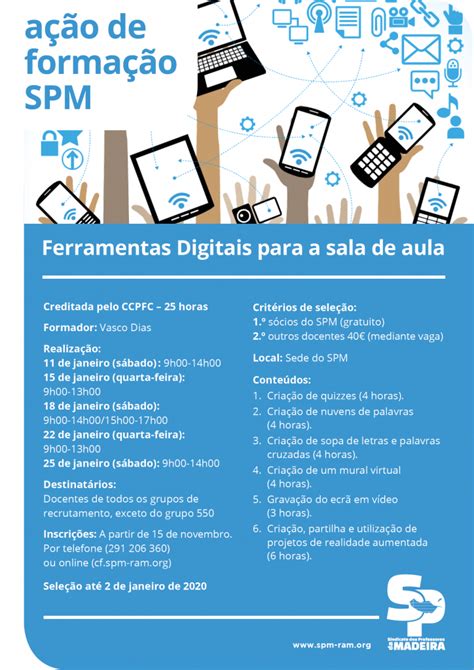 Ferramentas Digitais para a sala de aula Centro de Formação CF SPM