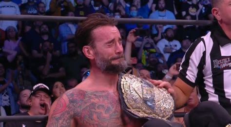 Cm Punk Wins Aew World Heavyweight Championship At Aew Double Or