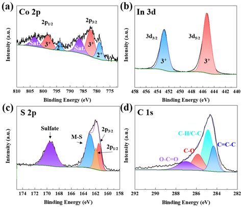 The XPS Spectra Of A Co 2p B In 3d C S 2p And D C 1s For The