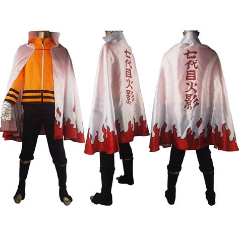 Naruto 4th Hokage Namikaze Minato Kids Cloak Coat Halloween Cosplay ...