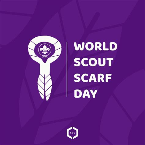 World Scout Scarf Day 2022 Badge 88mm X 75mm Marshmallowscoutshop