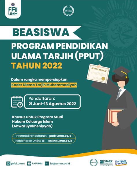 Beasiswa Program Pendidikan Ulama Tarjih Muhammadiyah Agamaislam Umm