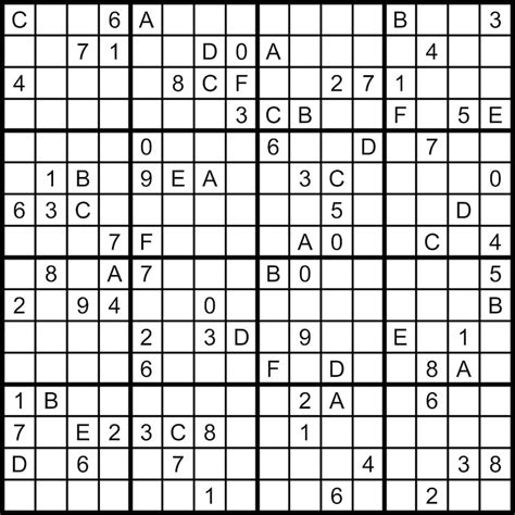 Hexadoku Sudoku 16×16 16×16 Sudoku Sudoku Print Mega Etsy Lyana