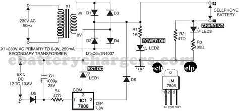 Mobile Battery Charger Circuit Diagram Mobile Circuit Charge