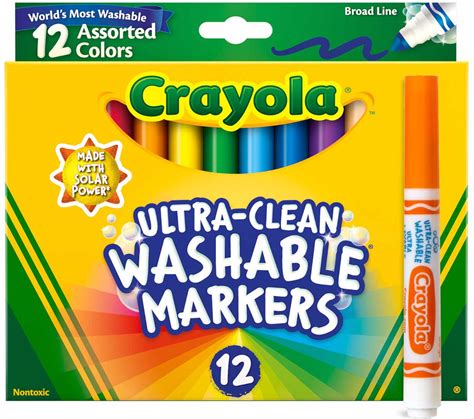 Crayola Ultra Clean Markers Broad Line 12 Count Crayola