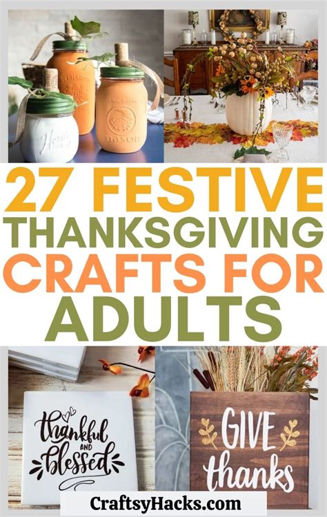 27 Thanksgiving Crafts for Adults - Craftsy Hacks