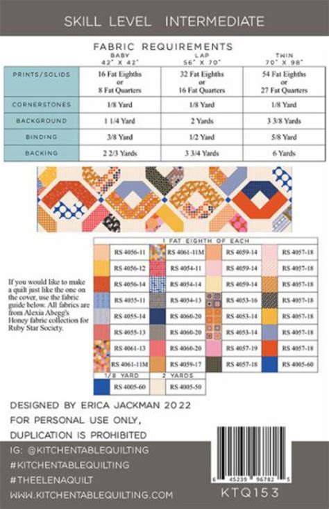 The Elena Quilt Pattern By Kitchen Table Quilting Etsy