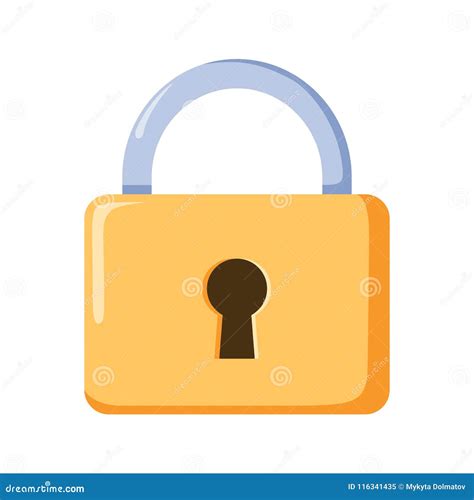 Locker Icon Vector Padlock Symbol Key Lock Illustration Privacy And