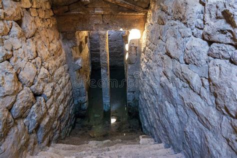 Interior Of The Upper Peirene Fountain In Acrocorinth The Citadel Of