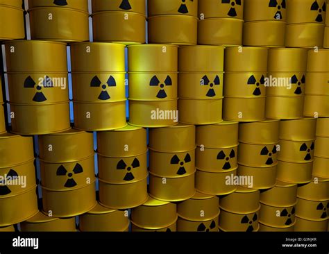 Stacked barrels of nuclear waste Stock Photo - Alamy