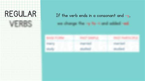 SOLUTION Regular Irregular Verbs Studypool