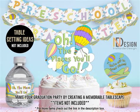 Editable Hot Air Balloon Thank You Tag Rainbow Favor Tag Adventure Awaits Pastel Colors