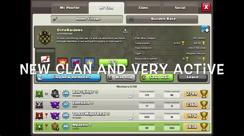 Clash Of Clans Recruiting Members For Clan Youtube