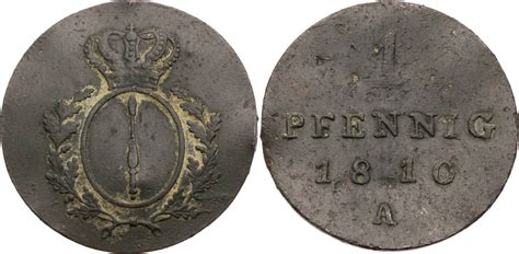 Preussen Königreich 1 Pfennig 1810 A Friedrich Wilhelm III 1797 1840