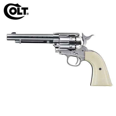 Colt Single Action Army Saa Co Revolver Nickel Finish Kaliber M