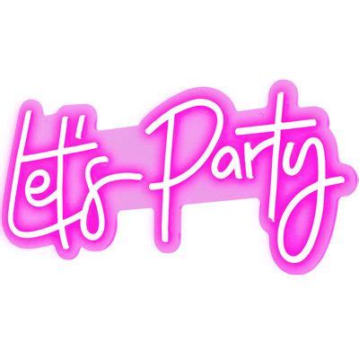 Vevor Let S Party Neon Sign H X W X D In Pink H