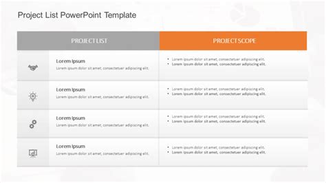 1047 Free Editable Project List Templates For Powerpoint Slideuplift