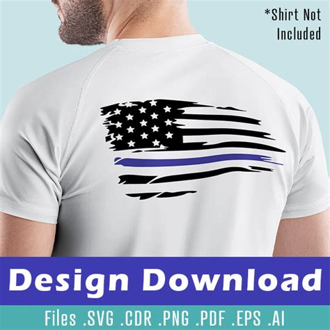 Support Police Flag SVG Design Instant Download