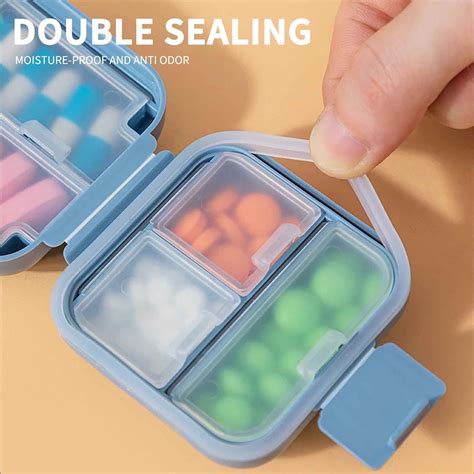 Compact Travel Portable Box With Silicon Rubber Ring Inside Double