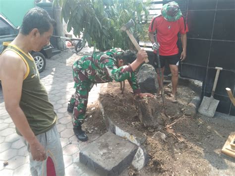 Jaga Kebersihan Dan Keindahan Anggota Koramil 0816 15 Sukodono