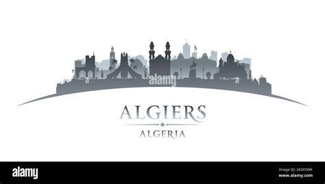 Algiers Algeria city skyline silhouette. Vector illustration Stock ...