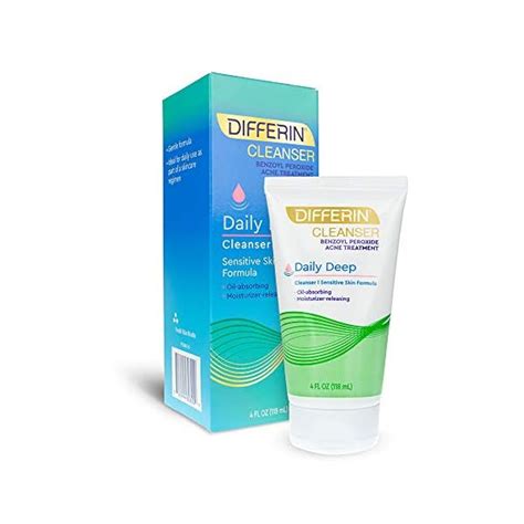 Differin Acne Face Wash With 5 Benzoyl Peroxide Daily Deep Cleanser