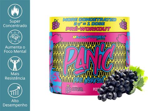 PANIC PRE WORKOUT UVA 300G SUPER CONCENTRADO ADAPTOGEN CASAL