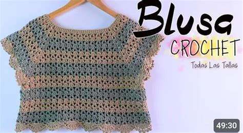 Como Tejer Una Bella Blusa Sin Mangas A Crochet Tejidos Paso A Paso