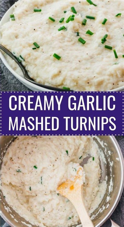 Garlic Mashed Turnips Savory Tooth Turnip Recipes Recipes Veggie