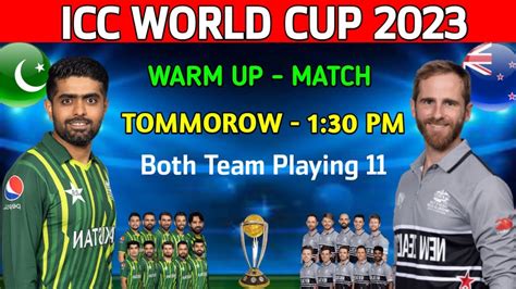 Icc World Cup Pakistan Vs New Zealand Warm Up Playing Pak