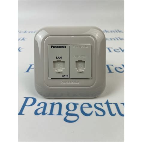 Jual Stop Kontak Outlet Data Socket Lan Cat Telepon Panasonic Wide