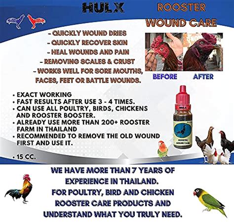 Hulx Pcs Rooster Booster Chicken Wound Care Skin Soother Healing