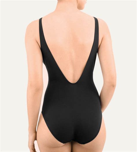 Maillot 1 pièce coupé poitrine Janine Robin Addict noir Lingerie Sipp
