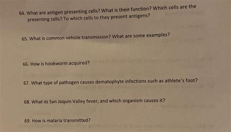 Solved 64. What are antigen presenting cells? What is their | Chegg.com