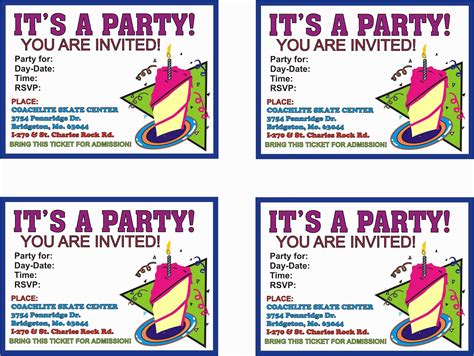 Free Birthday Party Invitation Templates Of Birthday Party Invitation