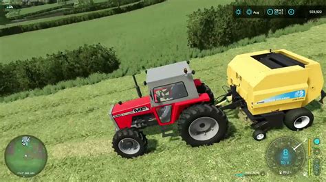 FS22 PURBECK 5 BALING IN THE MF590 YouTube