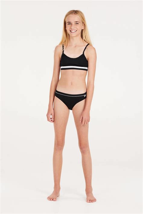 Protest Crop Bikini Prtrosy Jr Zwart Wit Wehkamp