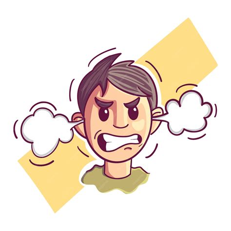 Premium Vector | Illustration of an angry man