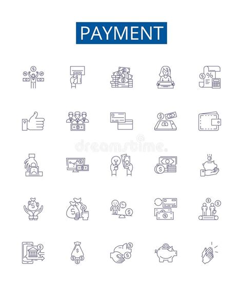 Payment Line Icons Signs Set Design Collection Of Payment Remittance