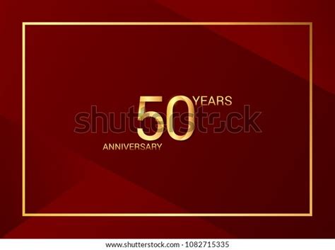 50 Years Golden Anniversary Design Golden Stock Vector (Royalty Free) 1082715335 | Shutterstock