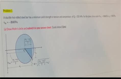 Solved Problem 1 A Ductile Hot Rolled Steel Bar Has A Chegg