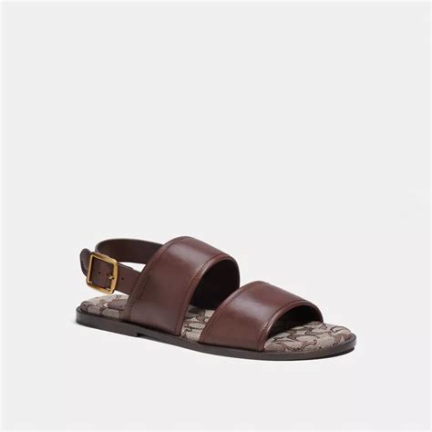 Coach® Outlet Two Strap Sandal With Signature Jacquard