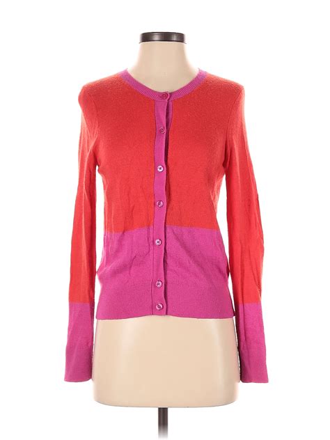 Ann Taylor Loft Color Block Solid Pink Cardigan Size S 74 Off Thredup