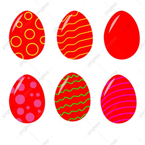 Easter Egg Collection Vector Design Images Easter Eggs Eggs Png Red