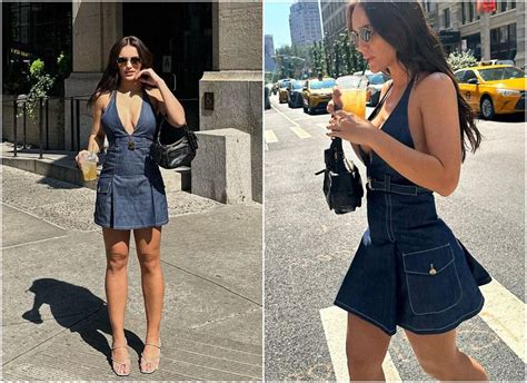 Rafa Kalimann Aposta Em Vestido Jeans Para Tarde De Calor Em Nova York