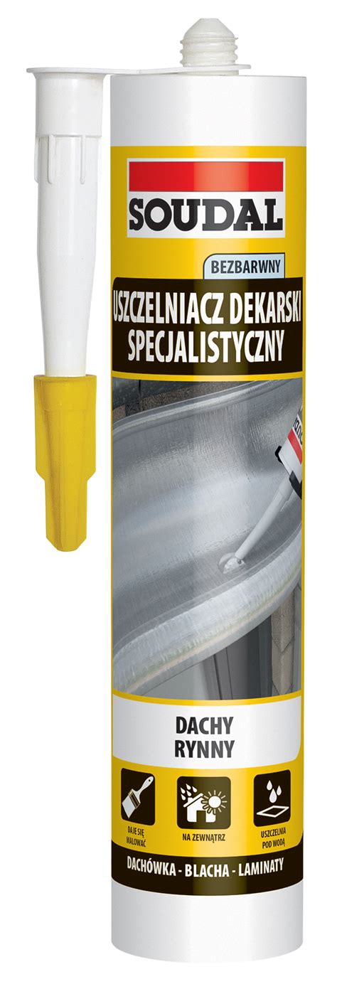 Specjalistyczny Uszczelniacz Dekarski Soudal 280ml Kolor Bezbarwny